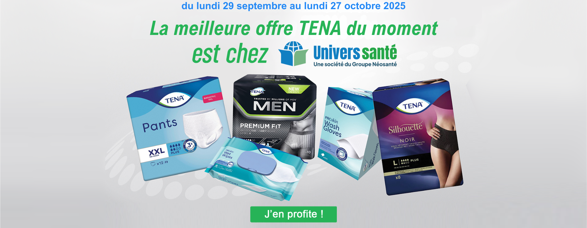Offre imbattable Tena Exclusivité Univers Santé  jusqu'au 27 octobre 2025 !