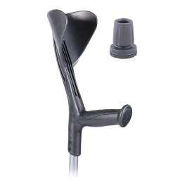 Canne Anglaise - Adulte - JH 130 Evolution Noire - Avec Embout Pivot