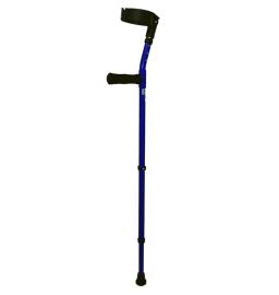 Canne anglaise - Adulte - Croissant fermé réglable et articulé - 771 Bleu - Unite 