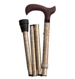 Canne Pliante - Poignée Derby - Motif Cashmere Pastel 