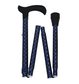 Canne Pliante - Poignée Derby - Fashion Blue Mary 