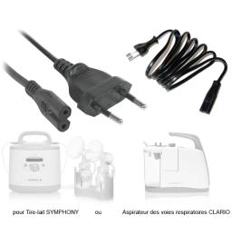 Cordon d'alimentation pour Tire-lait électrique Symphony ou aspirateur Clario 