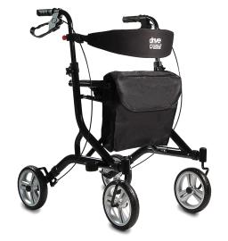 Rollator 4 Roues - Pliant et Leger - UltraLight Noir 