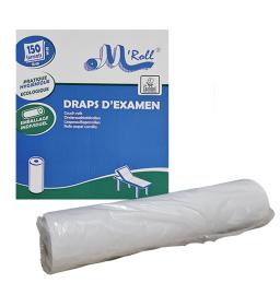 Drap d'Examen - 2 Plis - Lisse - 150 Formats 50x35 - Le rouleau 