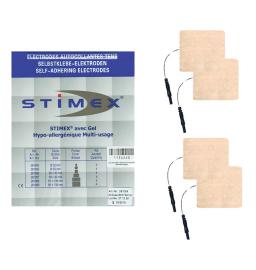 Electrodes Stimex Rectangulaire - 8x13cm x4 