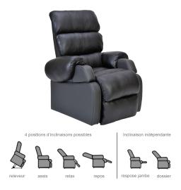 Fauteuil Releveur - 2 moteurs - Cocoon Génération 1 - Réglisse 