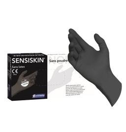 Gants Nitrile - Non Poudrés - Sensiskin - Noir - Bte de 100 