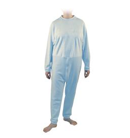 Grenouillère - Manches & Jambes Longues - Jersey Bleu 