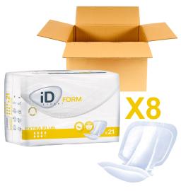 ID Form - Extra Plus - Long - Protections Anatomiques - 8 paquets de 21 - ONTEX