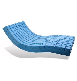 Matelas Anti-Escarres - Gaufrier - Largeur 90 cm - Hauteur 14 cm - Polyplot - Drap Housse Polyfilm 