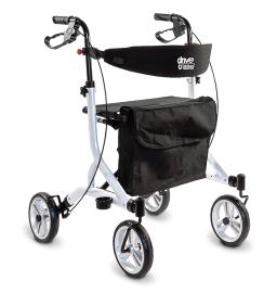 Rollator 4 Roues - Pliant et Leger - UltraLight Blanc 
