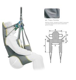 Sangle Toilette - avec Têtière - Lève-personne - Tissu - Solide 