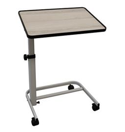 Table de Lit - Hauteur Réglable - Plateau Inclinable - Piétement En U - Cérusée  