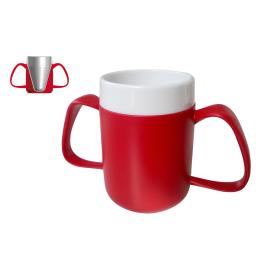 Tasse Isotherme avec 2 Anses - Rouge - Ego Easy
