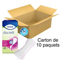 TENA Discreet - Ultra Mini - x28 - Carton de 10 paquets