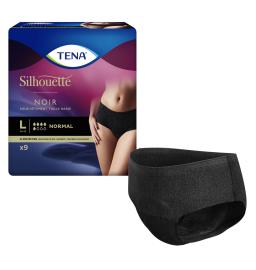 TENA Silhouette - Taille basse - Normal noir - Large - Paquet de 9