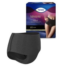 TENA Silhouette - Taille haute - Plus noir - Large - Paquet de 8