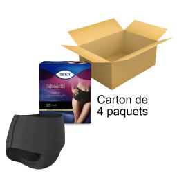 TENA Silhouette - Taille haute - Plus noir - Large - x8 - Carton de 6 paquets
