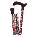 Canne Pliante - Poignée Derby - Motif Flower Fantaisie 