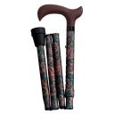 Canne Pliante - Poignée Derby - Motif Cashmere Fantaisie 