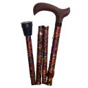 Canne Pliante - Poignée Derby - Motif Indira 