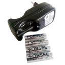 Set chargeur accus avec 4 piles 1.5V rechargeables