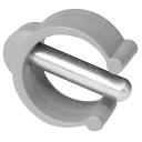 Clip - pour canne 22 mm - Gris clair 