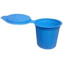 Crachoirs jetables bleus avec couvercle - 130ml - à l'Unité 