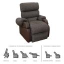 Fauteuil Releveur - 2 moteurs - Cocoon Génération 1 - Marron Chiné 