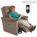 Fauteuil Releveur électrique - Cosy Up - Microfibre Taupe - 1 moteur 