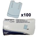ID Serenity Care - Bavoir 3 Plis avec poche - 70 x 38 CM - 6 paquets de 100 - ONTEX