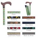 Lot de 10 cannes de marche Fashion - 6 fixes et 4 pliantes 