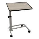 Table de Lit - Hauteur Réglable - Plateau Inclinable - Piétement En U - Cérusée  