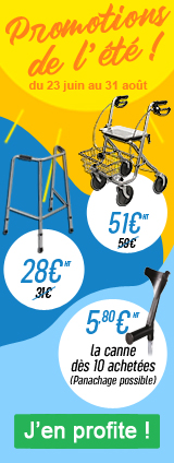 PROMOTION DE L'ETE : -8€ sur le rollator Migo et Offre dégressive sur les cannes anglaises