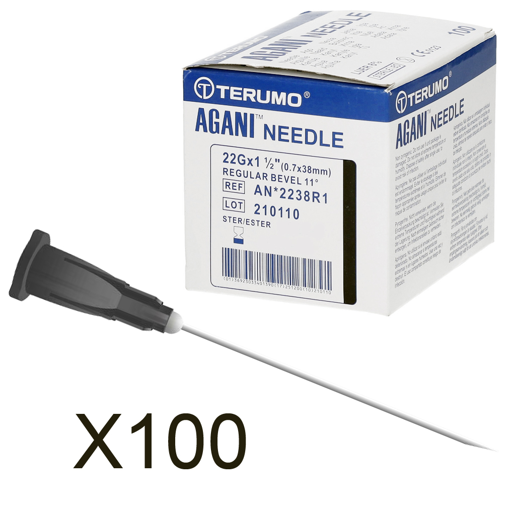 Aiguilles Agani - 22G - Noir - Bte 100 