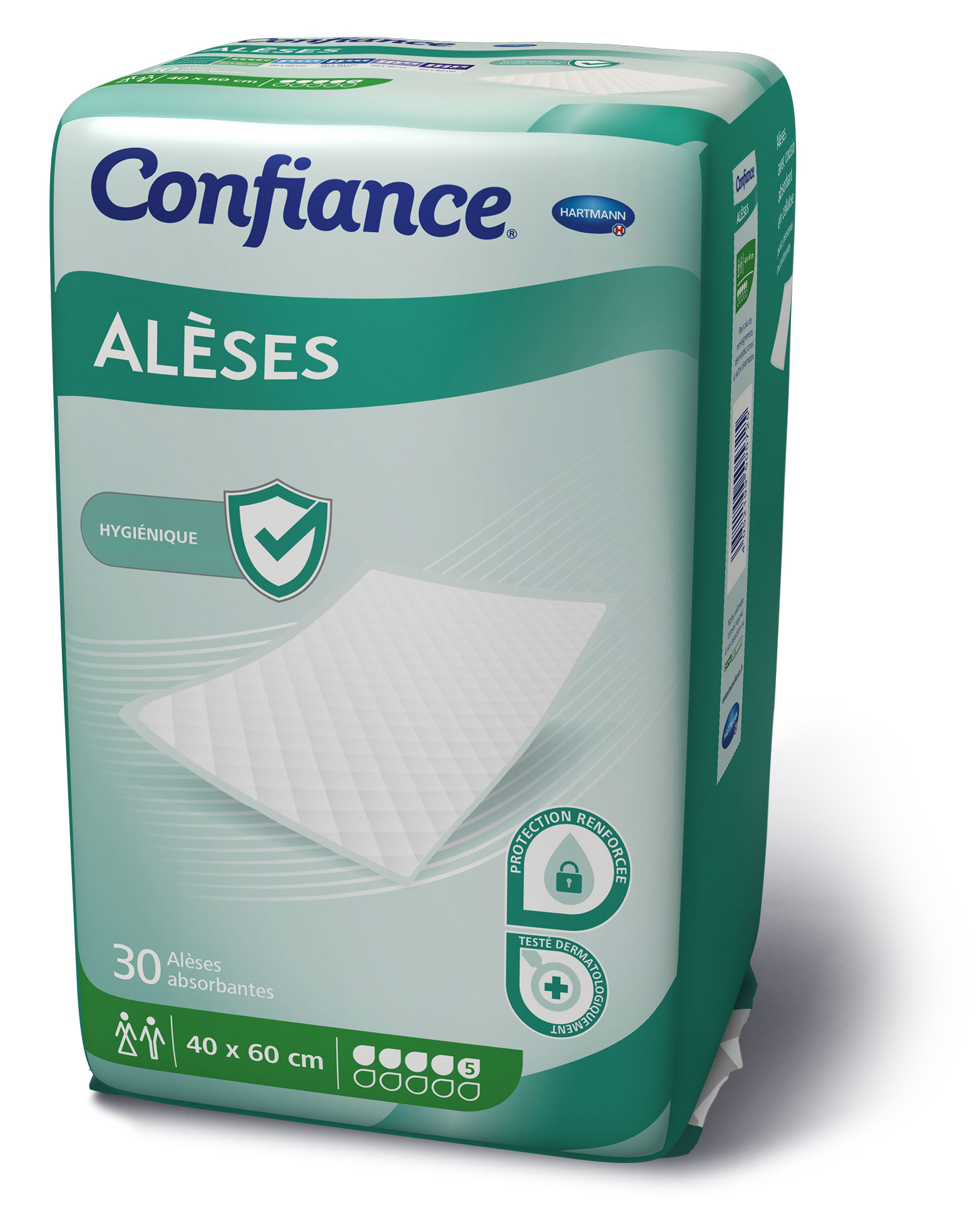 Confiance alèses - 5 gouttes - 40 x 60 CM - Paquet de 30