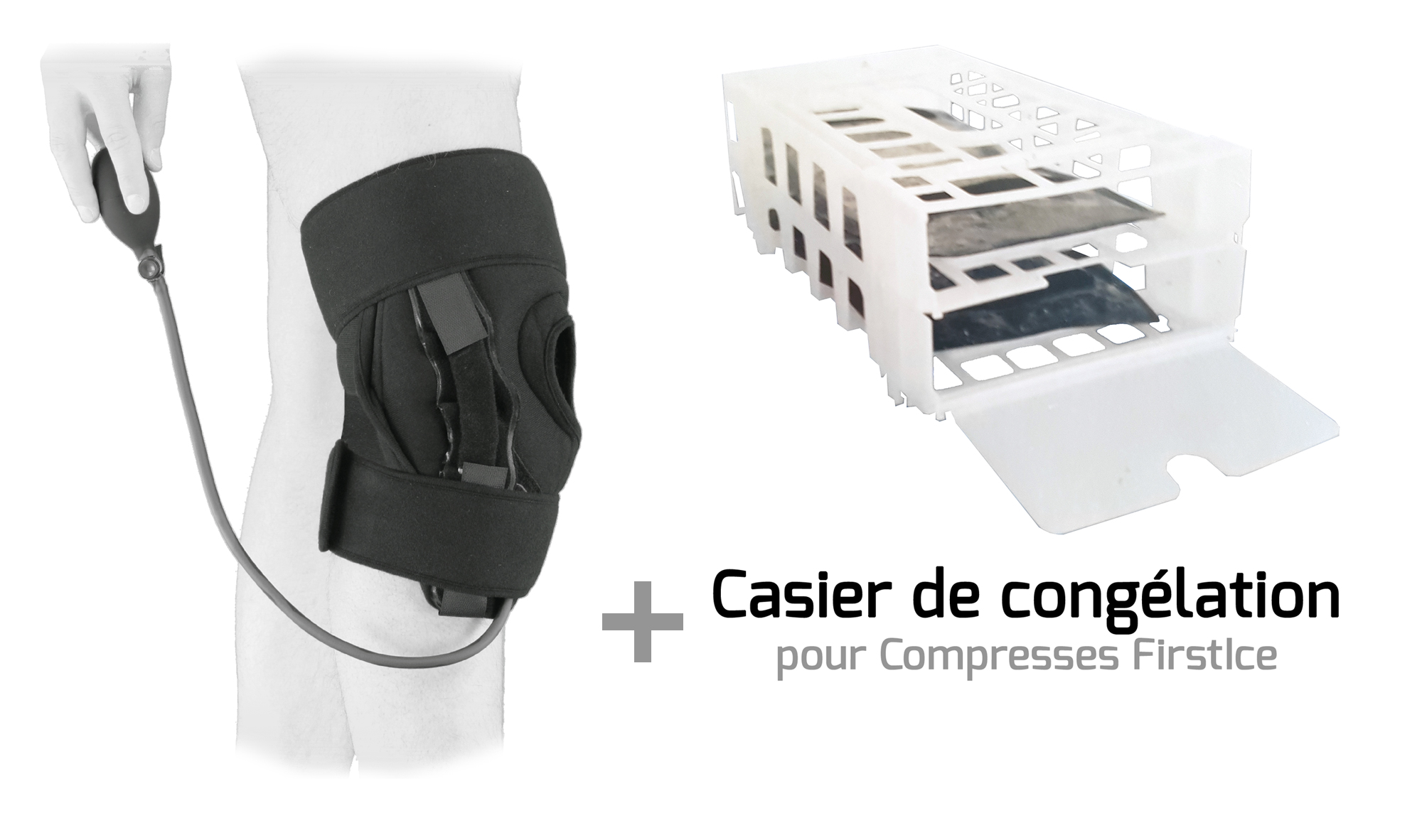 Attelle de Genou - StabiFroid Plus - Casier congélation et Pack froid Combo DFP 