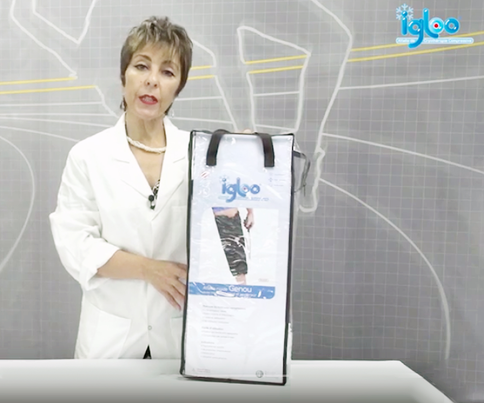 Attelle de Genou - Cryothérapie - Rigide - Taille Standard 