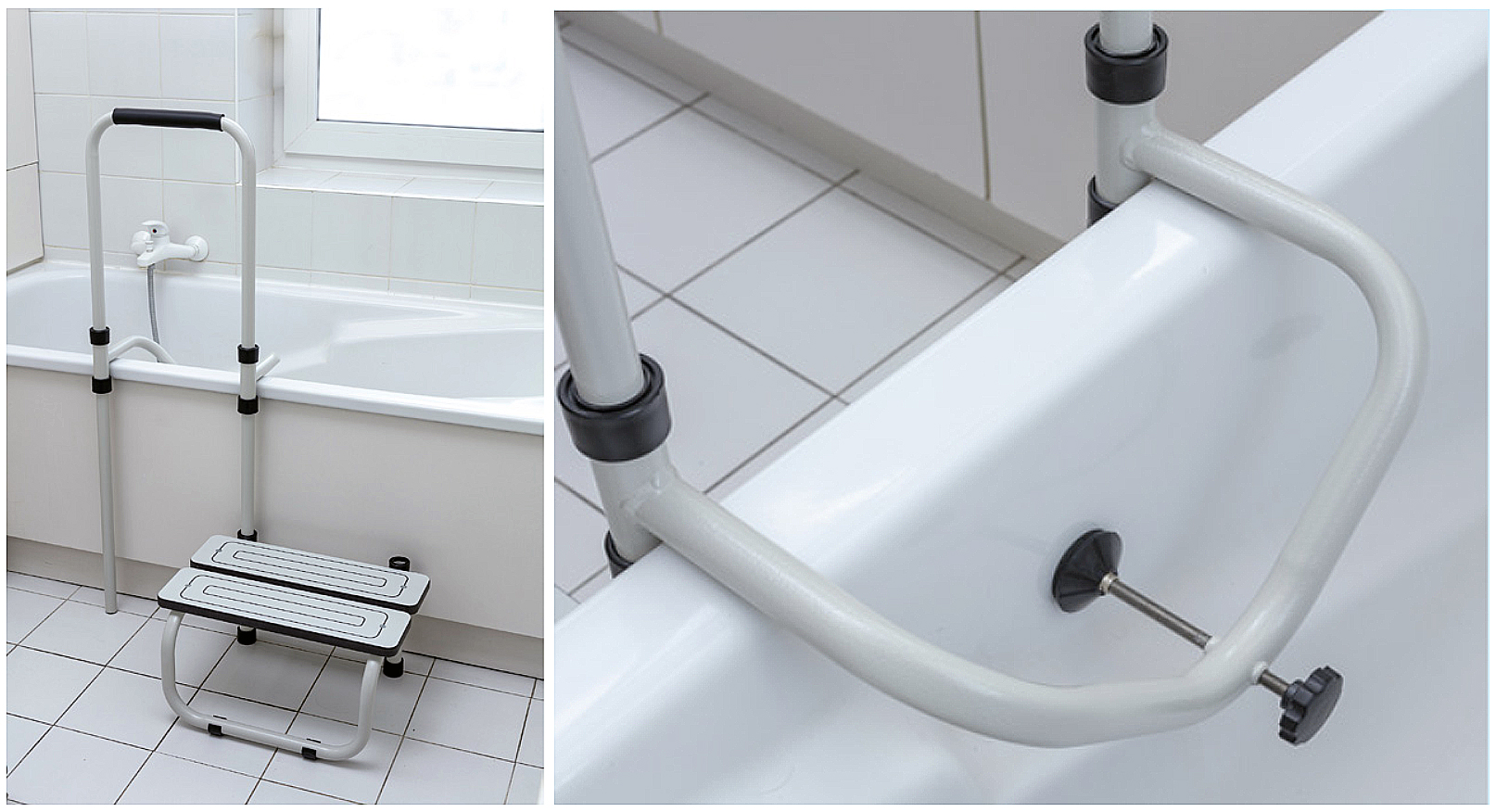 Barre d'Appui avec Marche Pieds - Accès O Bain 