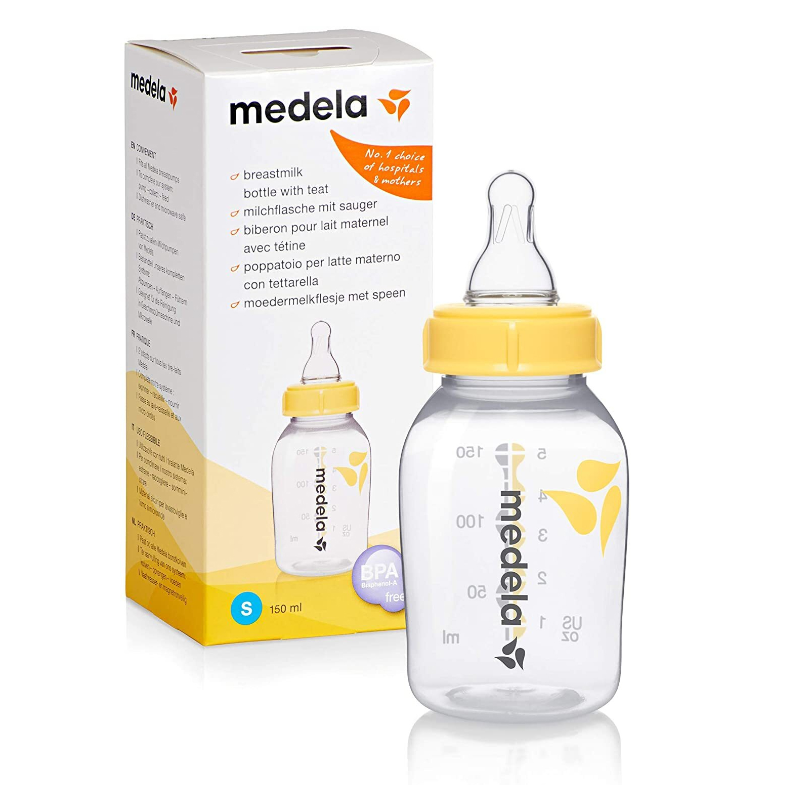 Biberon avec tétine - 150 ou 250 ml 