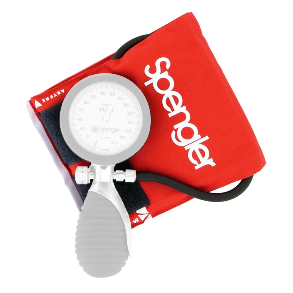 Brassard Noir - Poche Coton rouge - Tensiomètre Lian - Taille M 