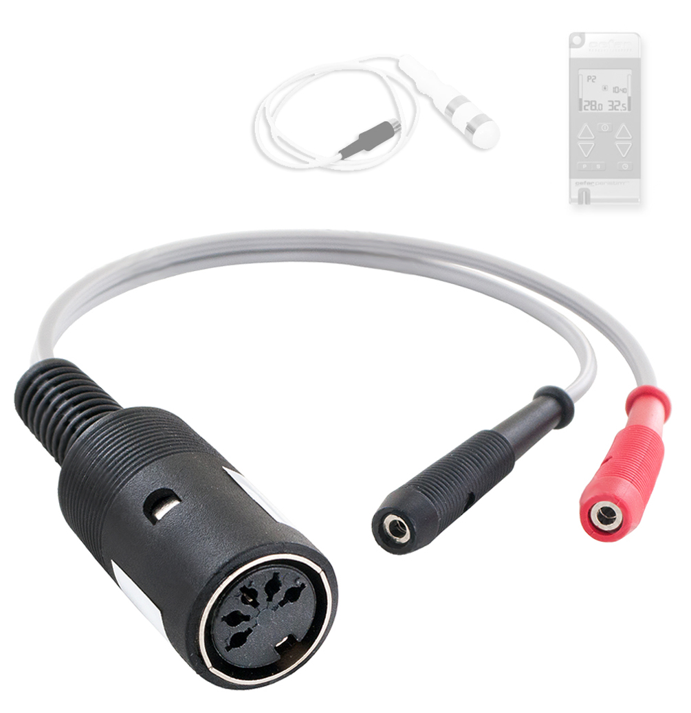 Câble adaptateur sonde Din 3 broches mâle - 2 fiches Bananes femelles 