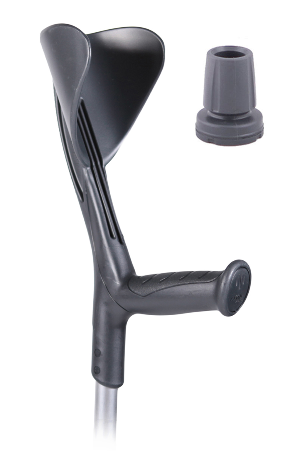 Canne Anglaise - Adulte - JH 130 Evolution Noire - Avec Embout Pivot