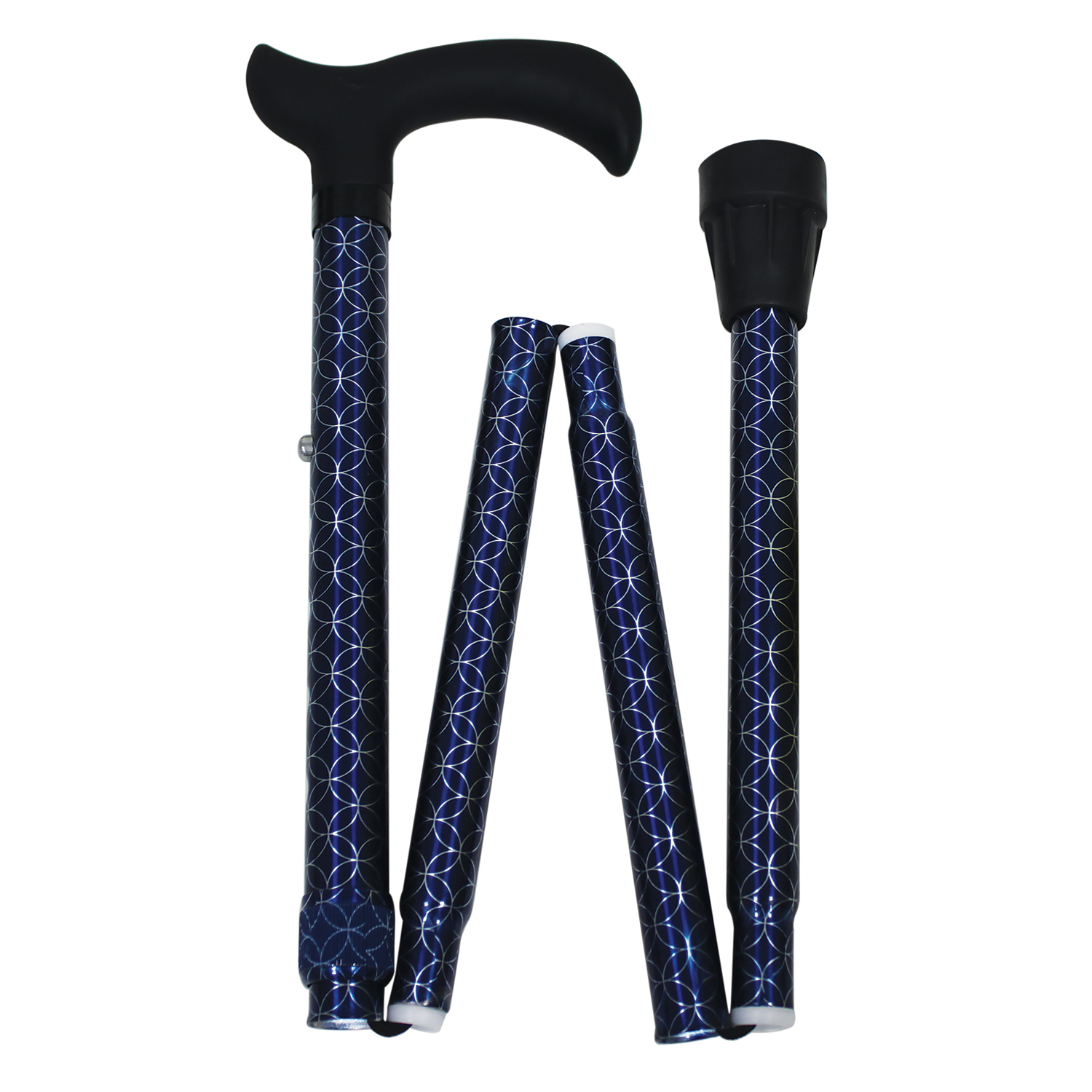 Canne Pliante - Poignée Derby - Fashion Blue Mary 