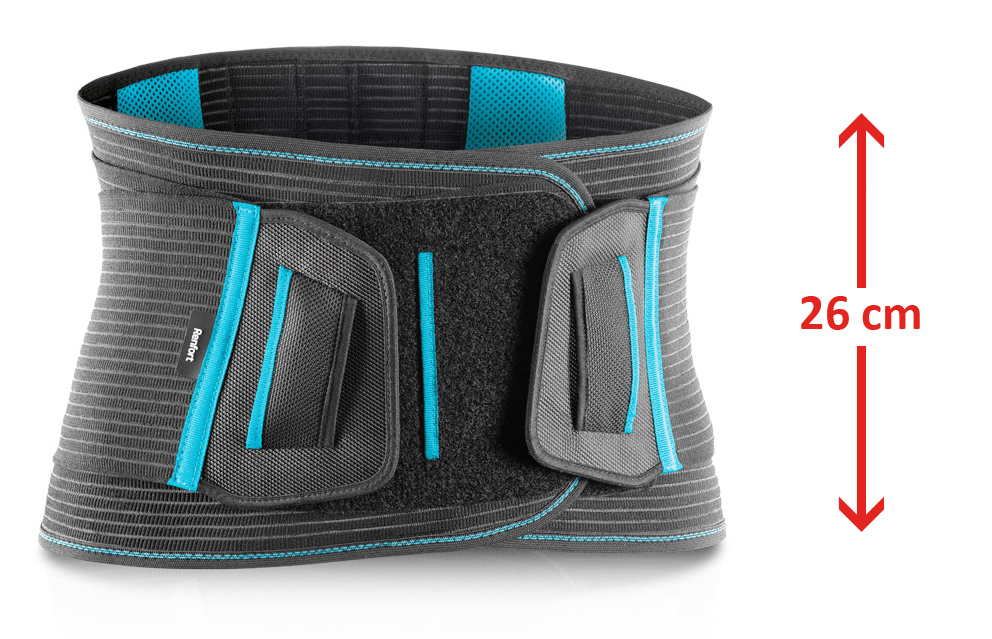 Ceinture Lombaire - Hauteur 26 cm  RENFORT - Noir 