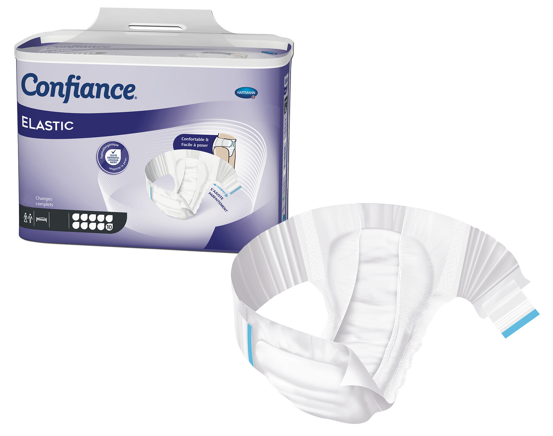 Confiance Elastic - 10 gouttes - Taille S - Paquet de 22