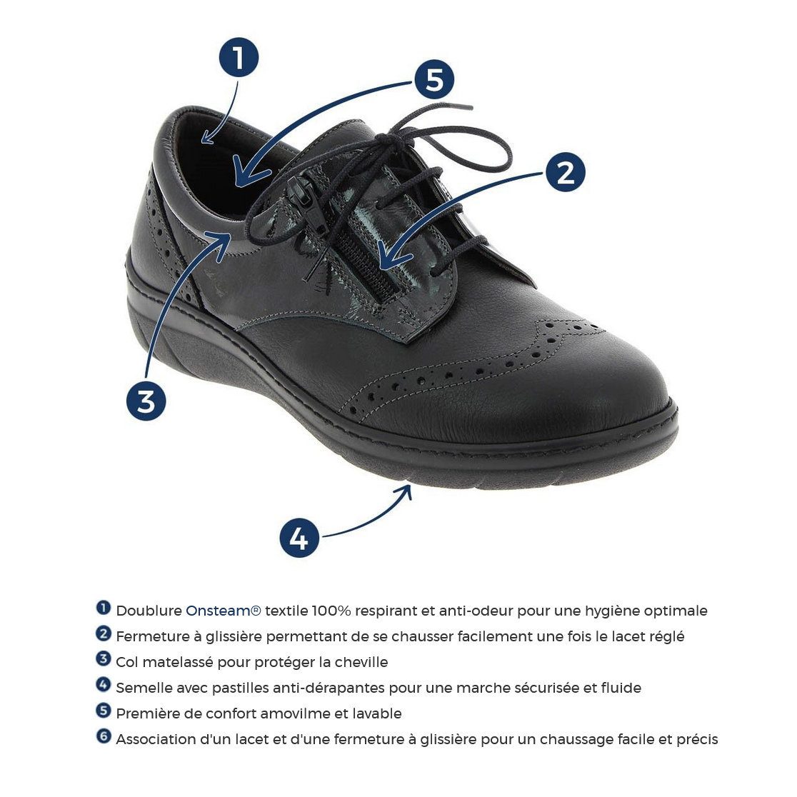 Chaussures CHUP - Velina D - Noir - Pointure 38 