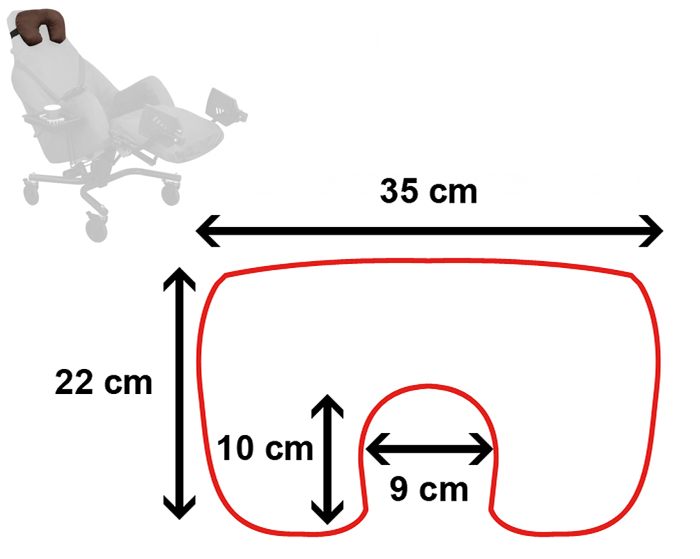 Appui tête pour Fauteuil à pousser - Mistral - Choco 