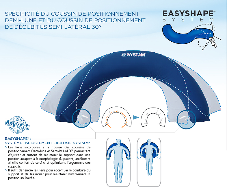Coussin de Positionnement - 1/2 Lune + Plot - Microbilles 