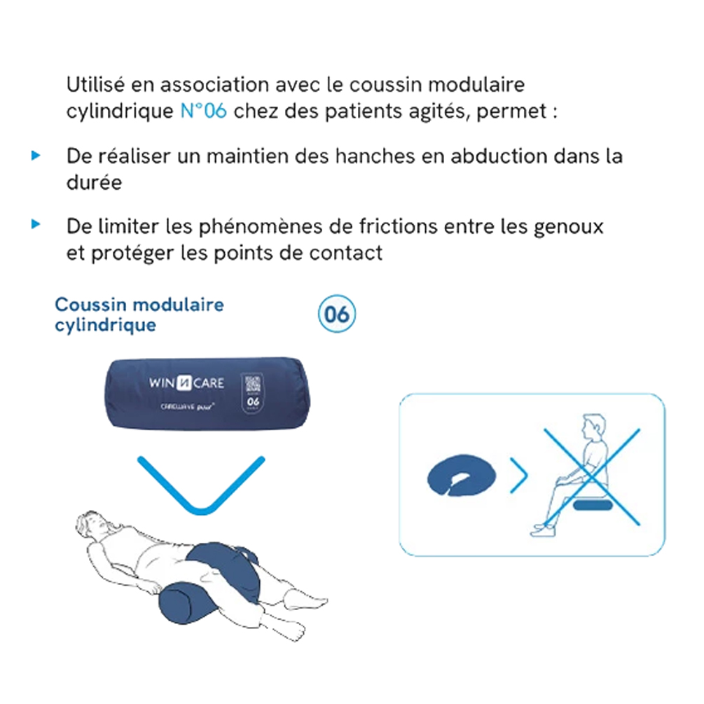 Coussin de Positionnement Cylindrique - 60 x 20 cm - Microbilles  Plus 